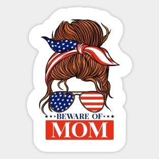 Beware Of Mom Halloween Costume Protective Mother Sticker